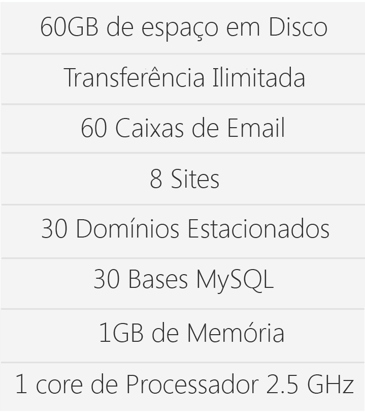 Hospedagem de sites 60gb